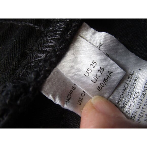 We The Free People Jeans 25 Straight High Rise Ripped Button Fly - Picture 10 of 11